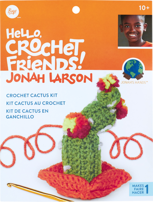 Boye boye jonah's hands granny square accessories beginners crochet kit for  kids and adults, makes 3 projects, multicolor 8 piece