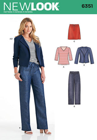 New Look 6323 Misses' Knit Leggings and Pullover Tunics