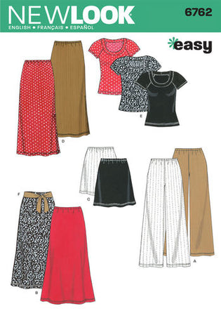 Misses Knit Tunics and Leggings New Look Sewing Pattern 6529