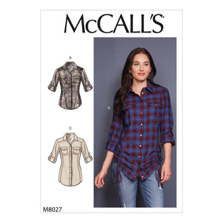 McCall's Sewing Pattern M8255 - Misses' and Women's Tops, Size:  KK(26W-28W-30W-32W) 