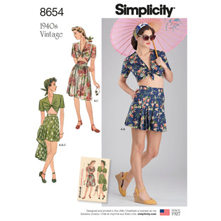 Simplicity Misses' Vintage 1950's Bra Tops 1426 pattern review by JustJanes