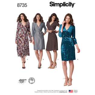 Vintage Simplicity Pattern 8085 / 1950s Vintage Wrap Dress