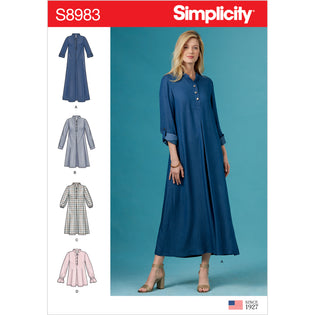 Simplicity 9325 Misses' and Women's Dress with Length and Sleeve Variations