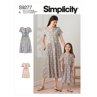 Simplicity S9280 Children's Dresses, Top & Leggings (XS-S-M-L-XL