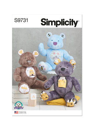 Simplicity S9441 Stuffed Animal Sewing Pattern