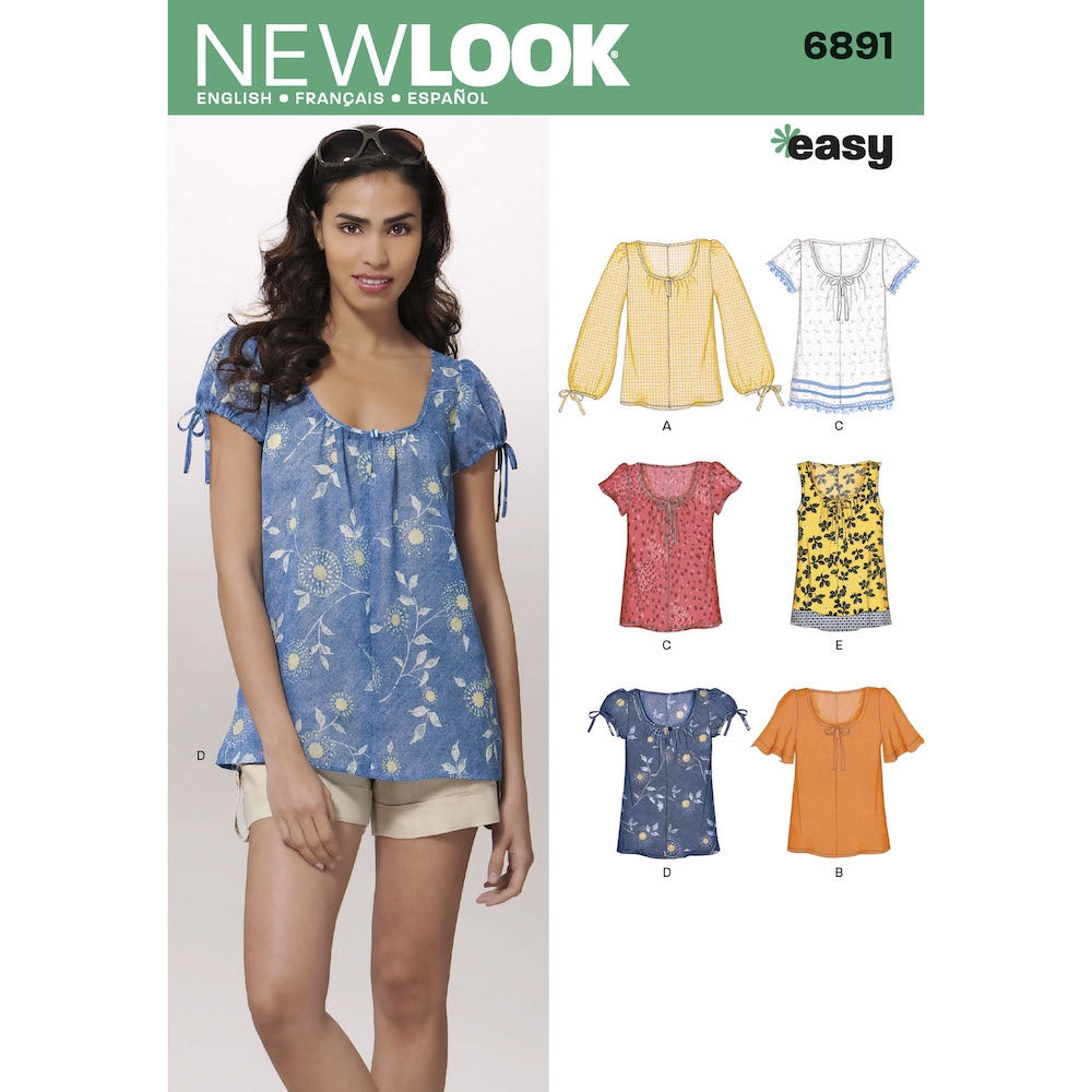 Simplicity New Look 6502 Girls' Top, Capri Pants, Dress, Size 1/2