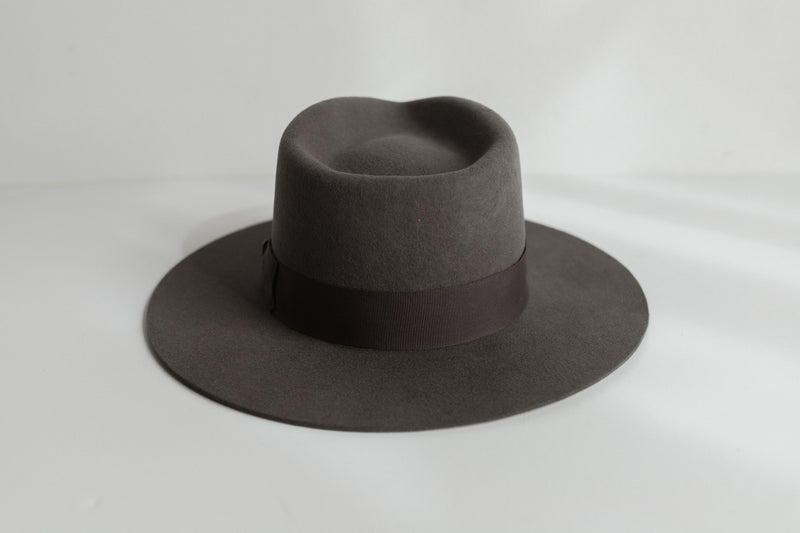 CORKTOWN FEDORA HAT – DARK GREY - Two Roads Hat Co.