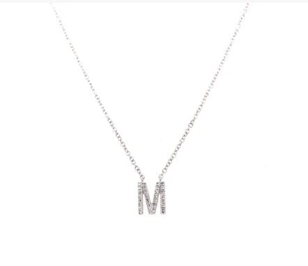 gold initial diamond necklace
