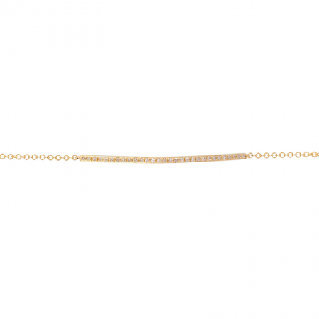 Bezel Milgran Diamond Tennis Bracelet- Pink Gold — J. Sampieri