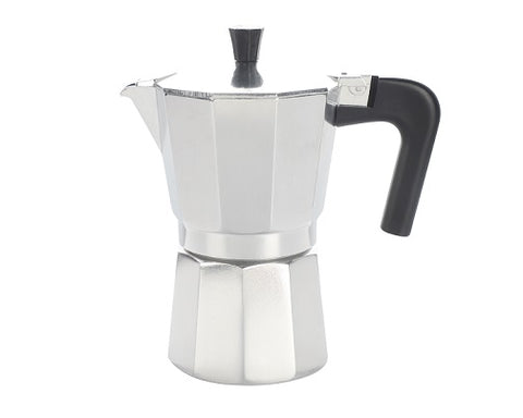 Bruntmor Stovetop Espresso Maker - Italian Coffee Pot, Stainless Steel -  5.51 D x 3.85 W x 7.48 H - For Stove Top, Induction, Gas, Electric 