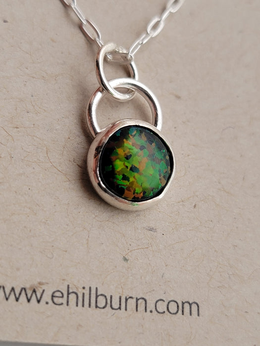 synthetic opal necklace