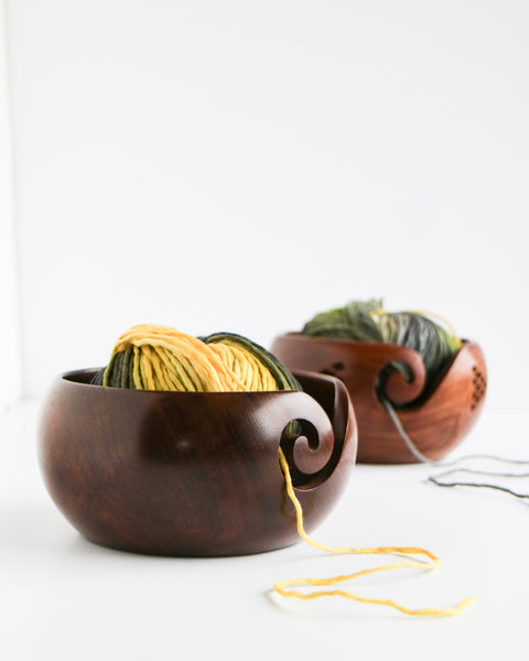 Black Walnut Yarn Bowl, Large