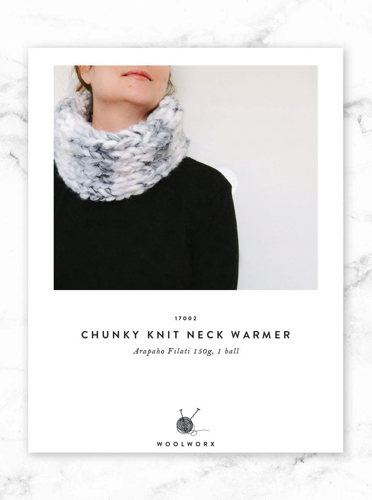 Free Knitting Pattern Download Chunky Knit Neck Warmer