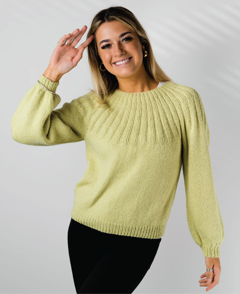 FREE Knitting Pattern Yoke Sweater