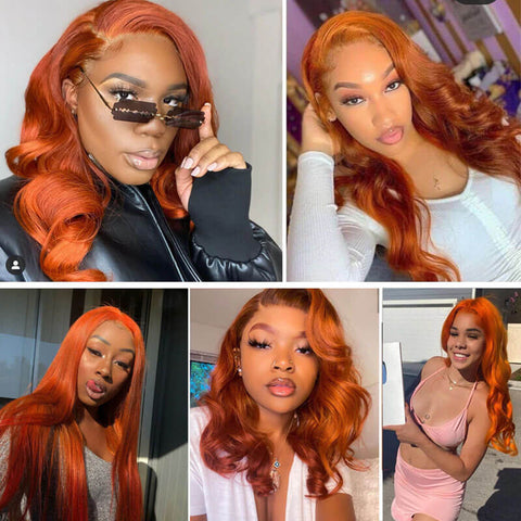 FAVHAIR GINGER body wave WIG CUSTOMER SHOW