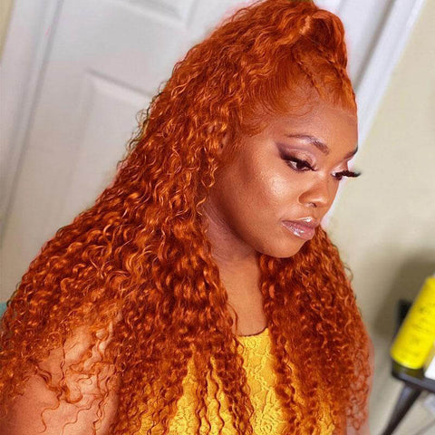 FAVHAIR Ginger deep wave lace wig model show