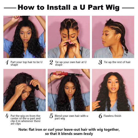 how to install a u part wig