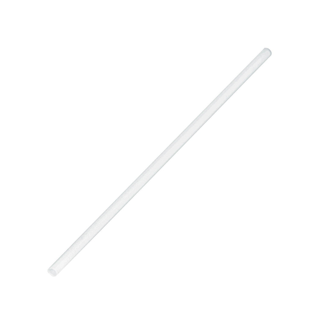 Plastic Straws 7.75'' Flexible Jumbo Straws (5mm) Wrapped in Paper - Clear  - 10,000 count