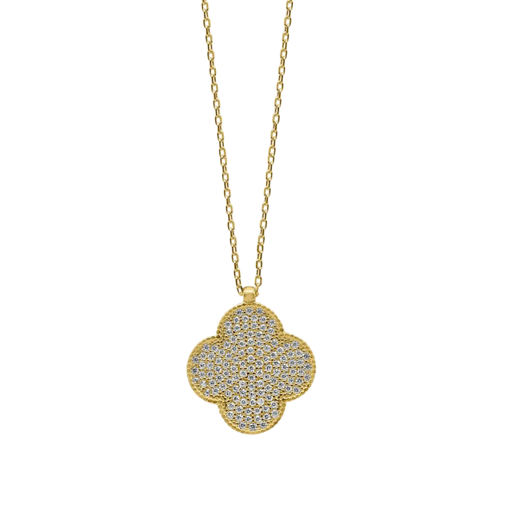 Gold Clover Necklace • Lucky Charm Necklace