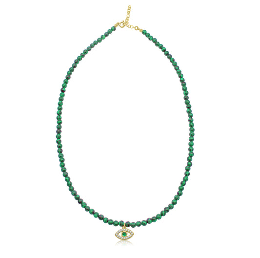 The Malachite Evil Eye Necklace