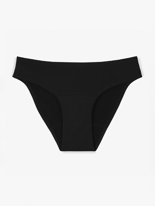 Black microfiber menstrual panties