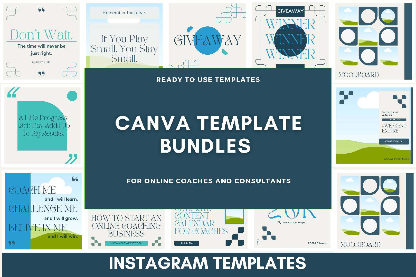 Canva Template Bundle for Coaches and Consultants - Social Media Calendar product image