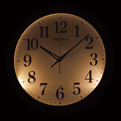 Seiko Wall Clock with Auto-Constant Light - Clock Corner