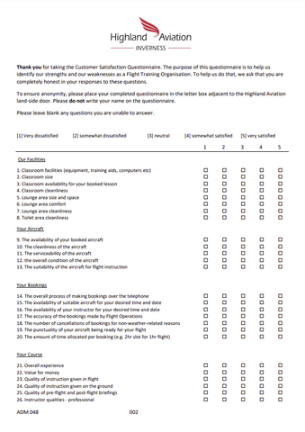 Leaders Answer Sheet