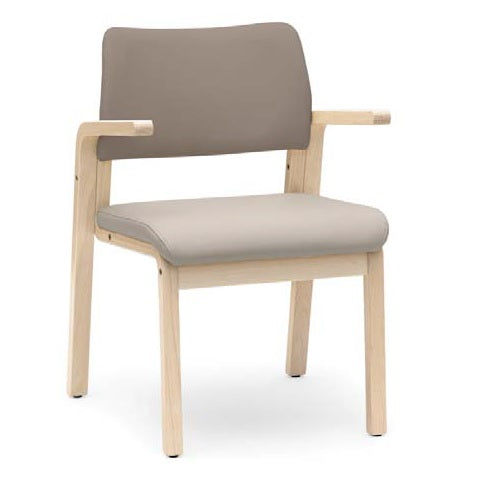 straight back chair with armrest