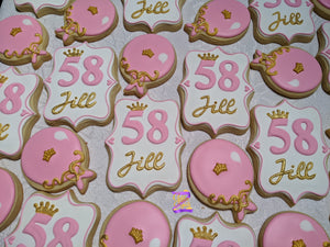 58th Birthday Celebration 24 cookies