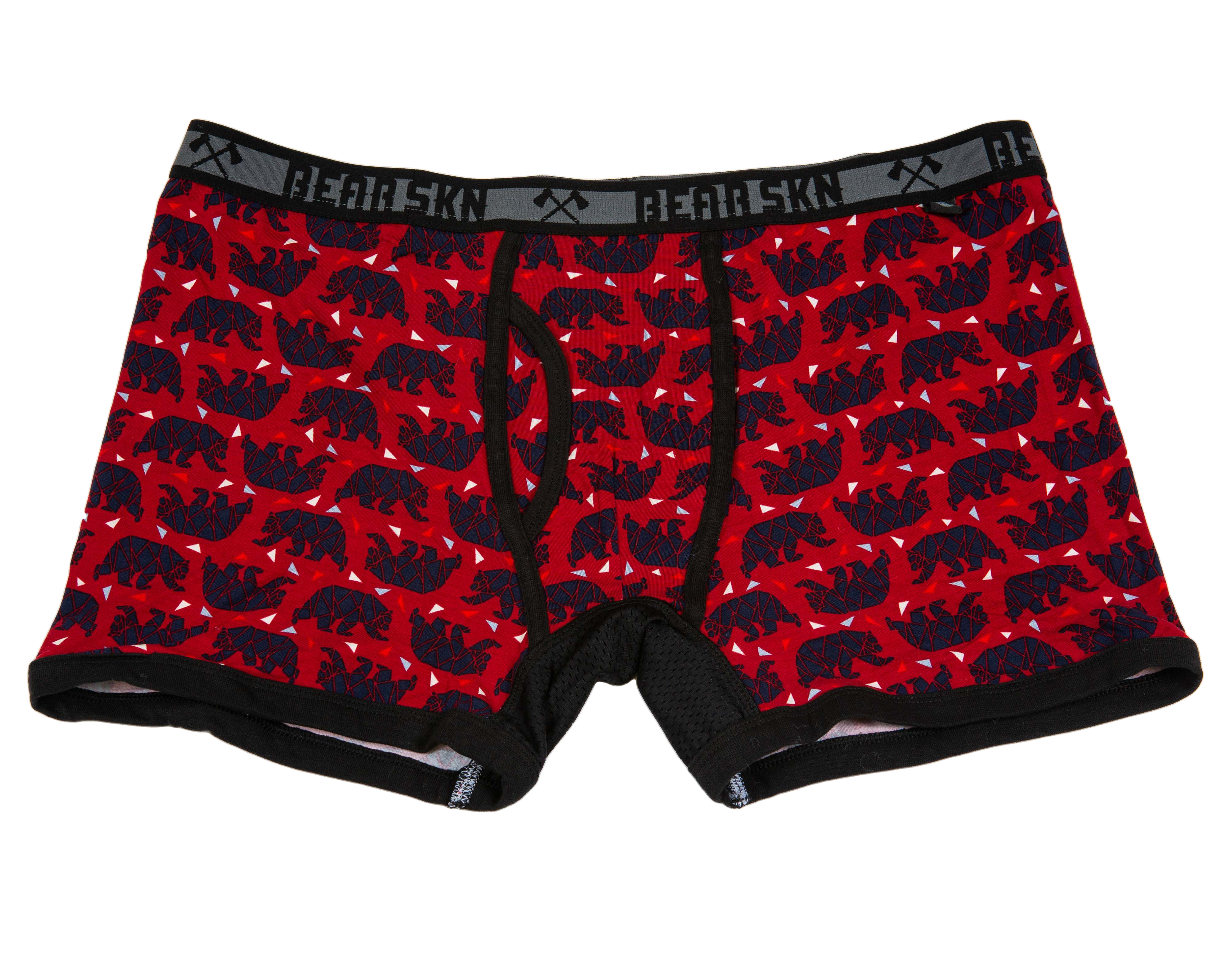 6 Bamboo Boxer Briefs Black Red Frank & Beans Mens Underwear S M L XL XXL  3XL