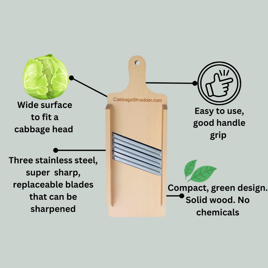 Wooden Cabbage Sauerkraut Vegetable Shredder Slicers - Made in Europe - Raw  Rutes