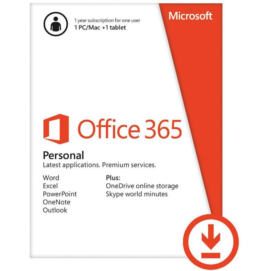 Microsoft Office 365 Personal for PC or Mac Subscription License (1 Ye –  