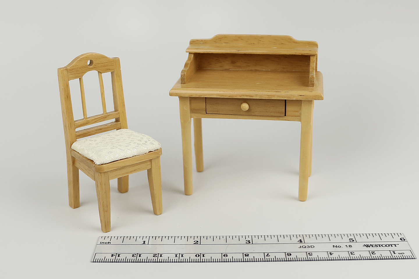 Small Oak Desk And Chair Dollhouse Alley