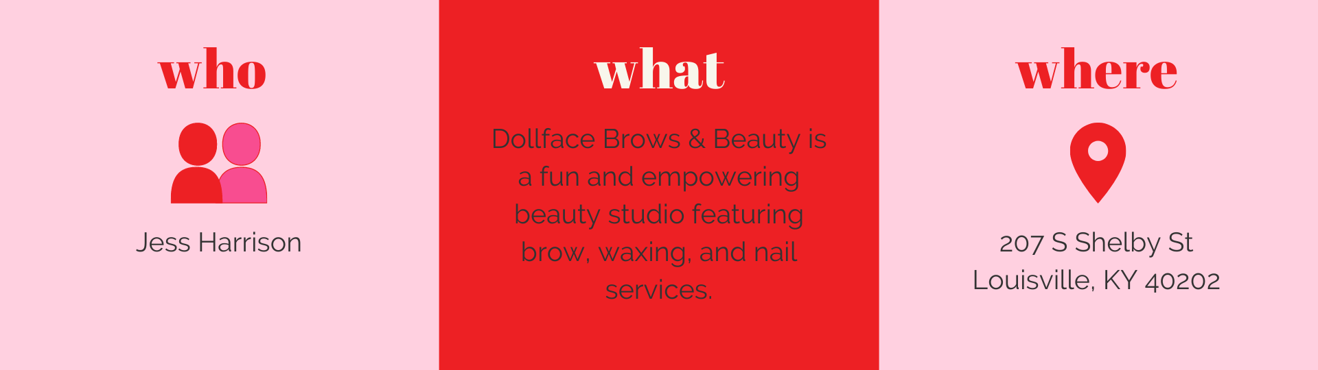 Dollface Brows and Beauty is one of the stops on the Nulu woman-owned tour hosted by Woman-Owned Wallet