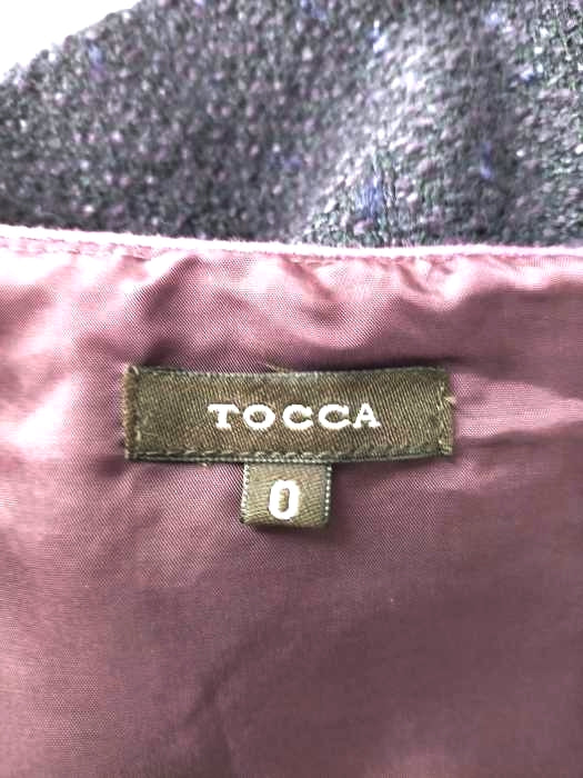 トッカ TOCCA ウエストリボンデザインツイードワンピース レディース