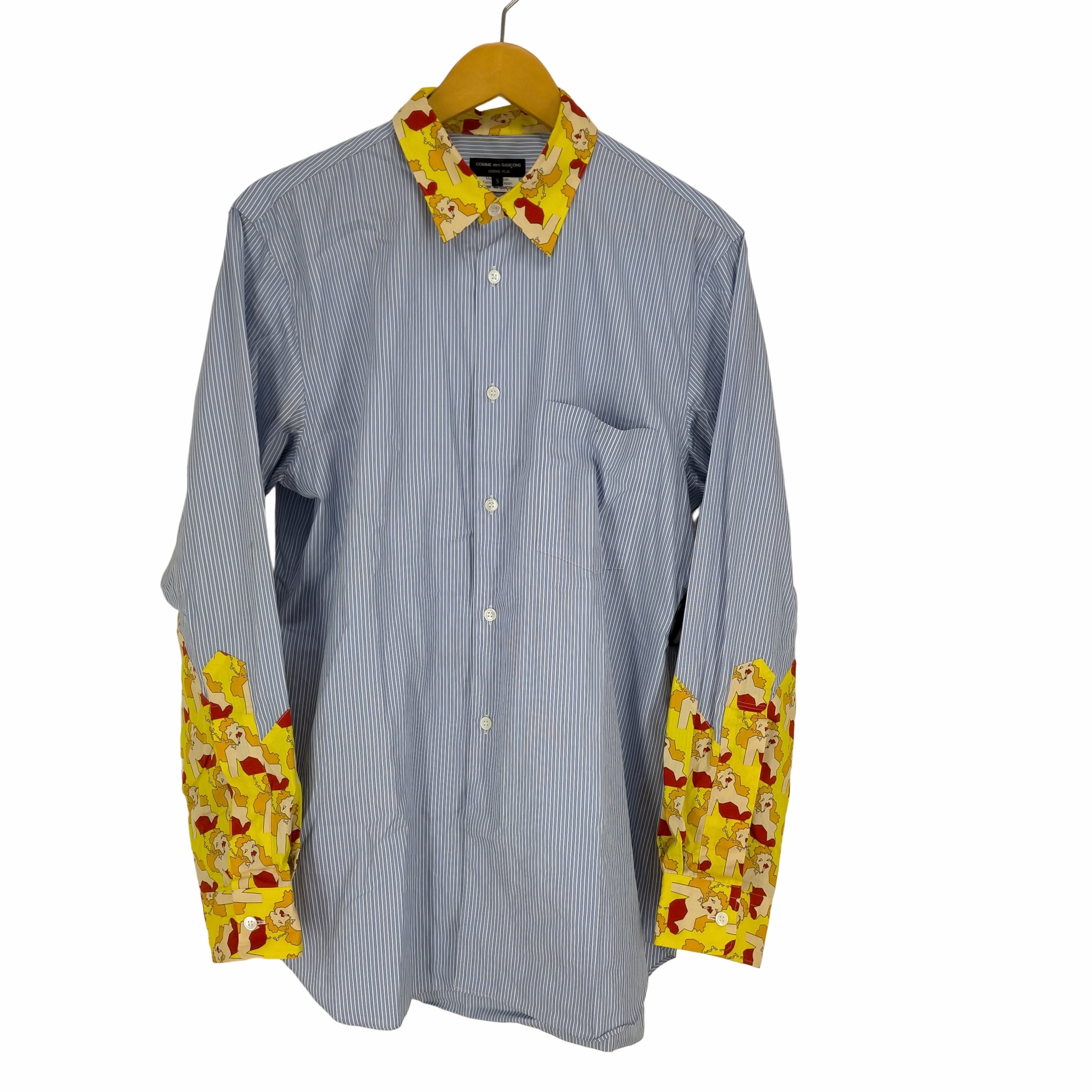 90's コムデギャルソンオムプリュス 襟刺繍 オープンカラーシャツ