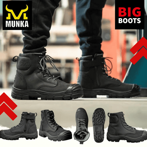 MUNKA BLACK SAFETY BOOTS UK