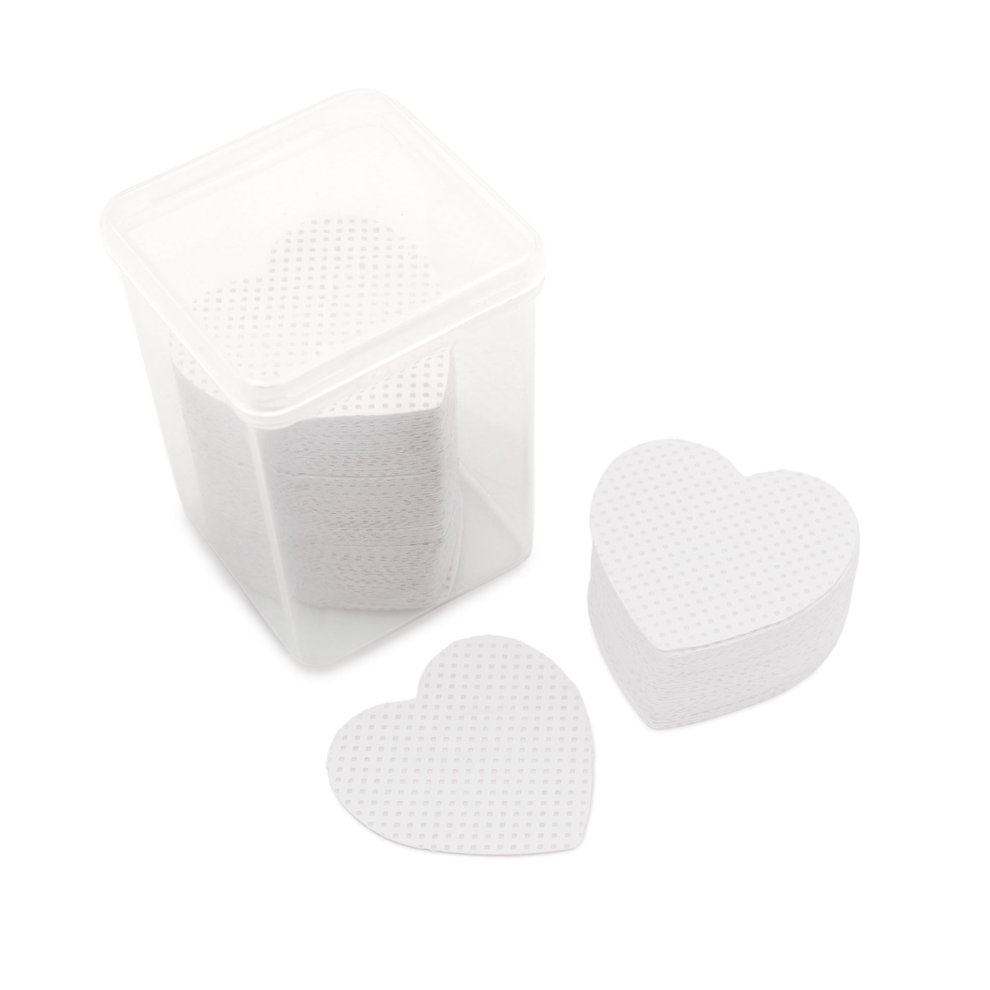  Heart-Shaped Lint Free Wipe / White / 200pcs 