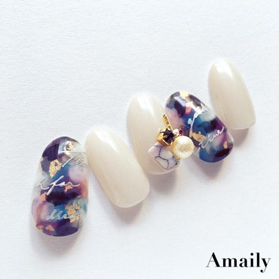 Amaily Japanese Nail Art Sticker / Cursive Letters / Holographic ...