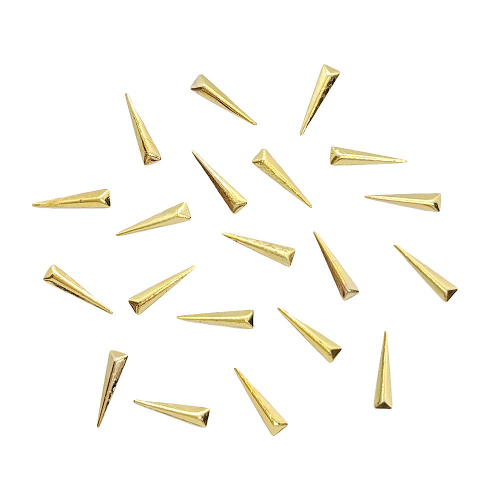  Long Skinny Triangle Studs / Gold 