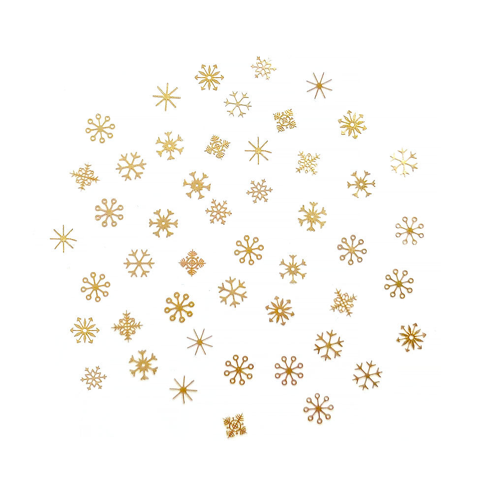  Sparkling Snowflake Stud / Gold 