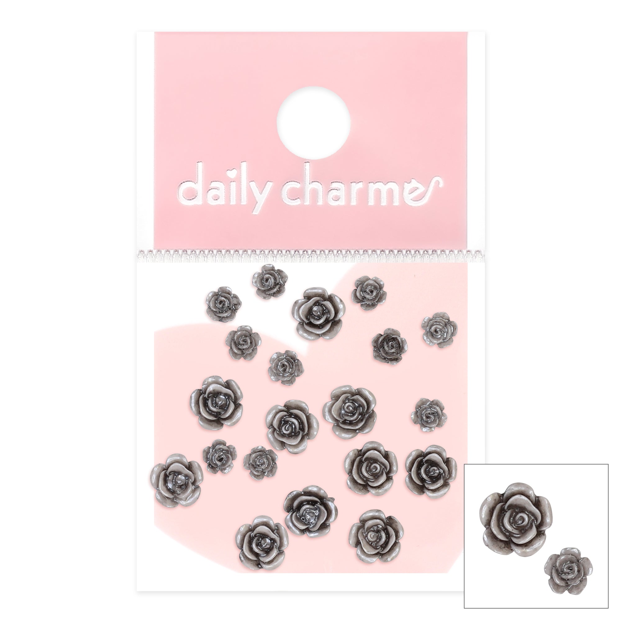  Pearly Resin Garden Roses / Gray 