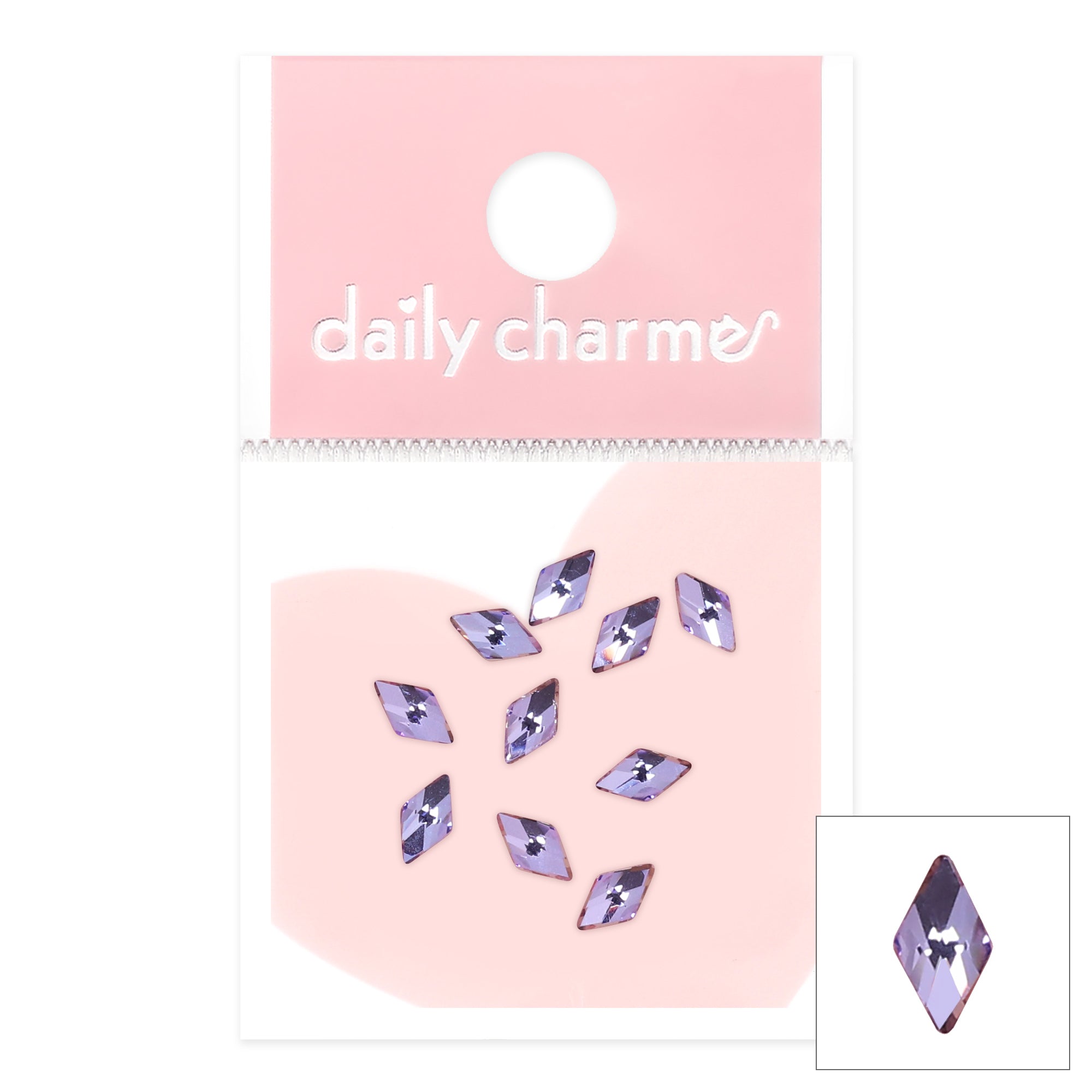  Charme Crystal Rhombus Flatback Rhinestone / Lilac 