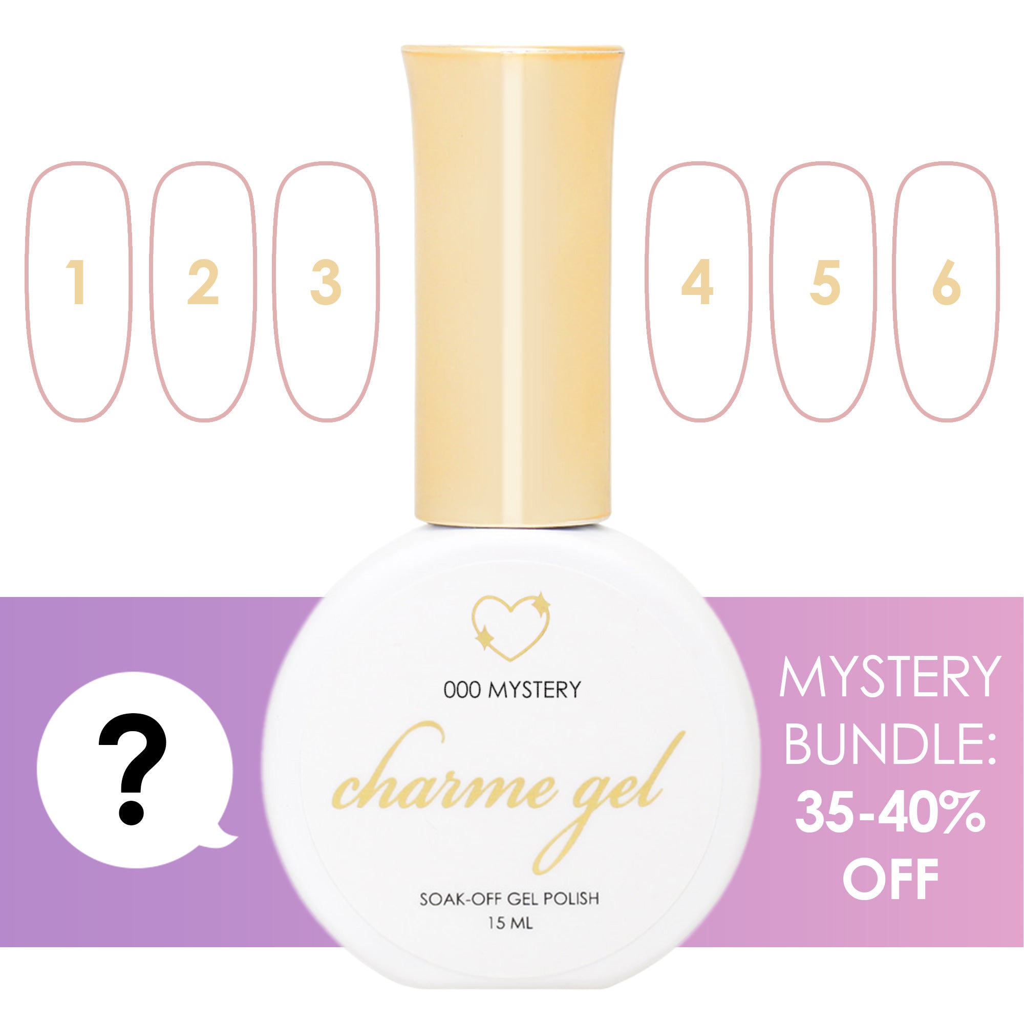  Mystery Charme Gel Bundle / 6 Colors 