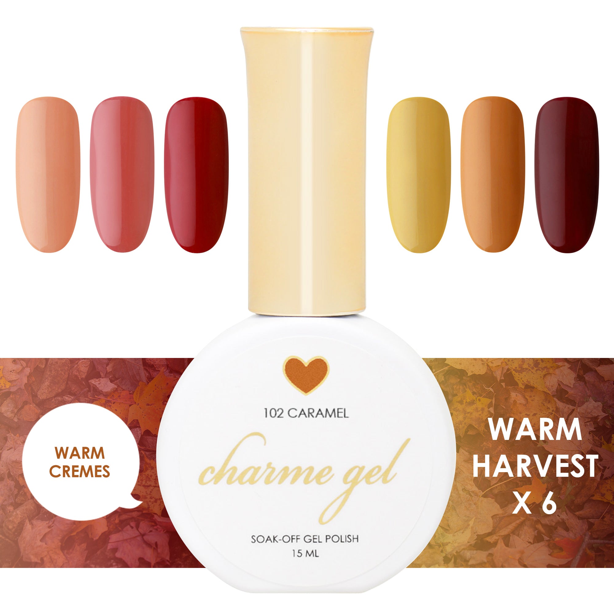  Charme Gel Warm Harvest Collection / 6 Colors 