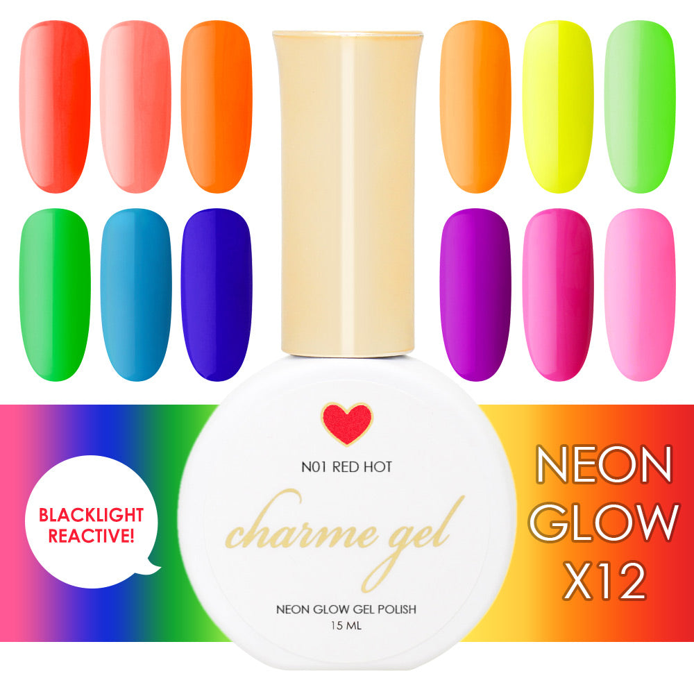  Charme Gel Neon Glow Collection / 12 Colors 