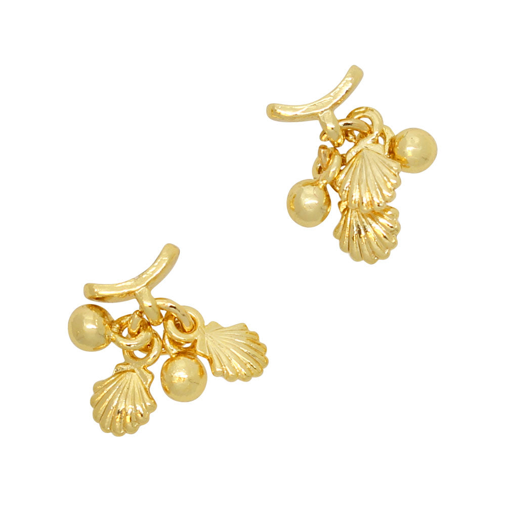  Dainty Seashell Dangle / Gold 