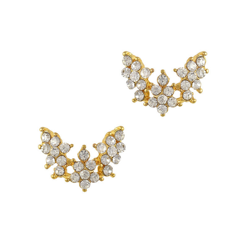  Ornate Crystal Wings / Gold 