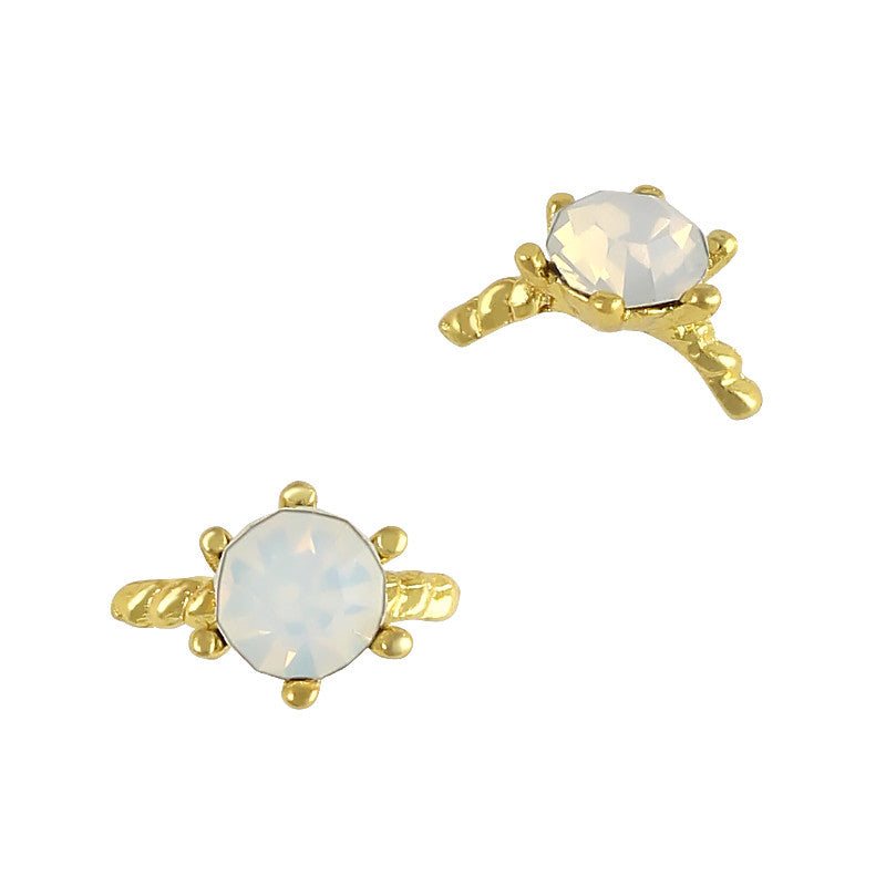  Cora's Ring / Gold / White Opal 